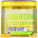 CNFHDI Creatine Gummies bottle pouring for convenient strength support.
