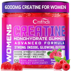 CNFHDI Creatine Monohydrate Gummies bottle-front view highlighting strength support for workouts.