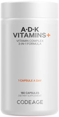 Codeage ADK vitamins bottle front view for long-term daily support