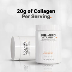 Codeage Collagen Peptides Powder with Hyaluronic Acid supports hydration when mixed in