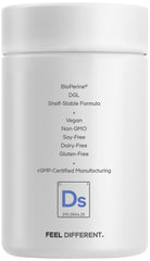 Codeage Daily Synbiotic bottle shows vegan, non-GMO formula made in the USA for daily wellness.