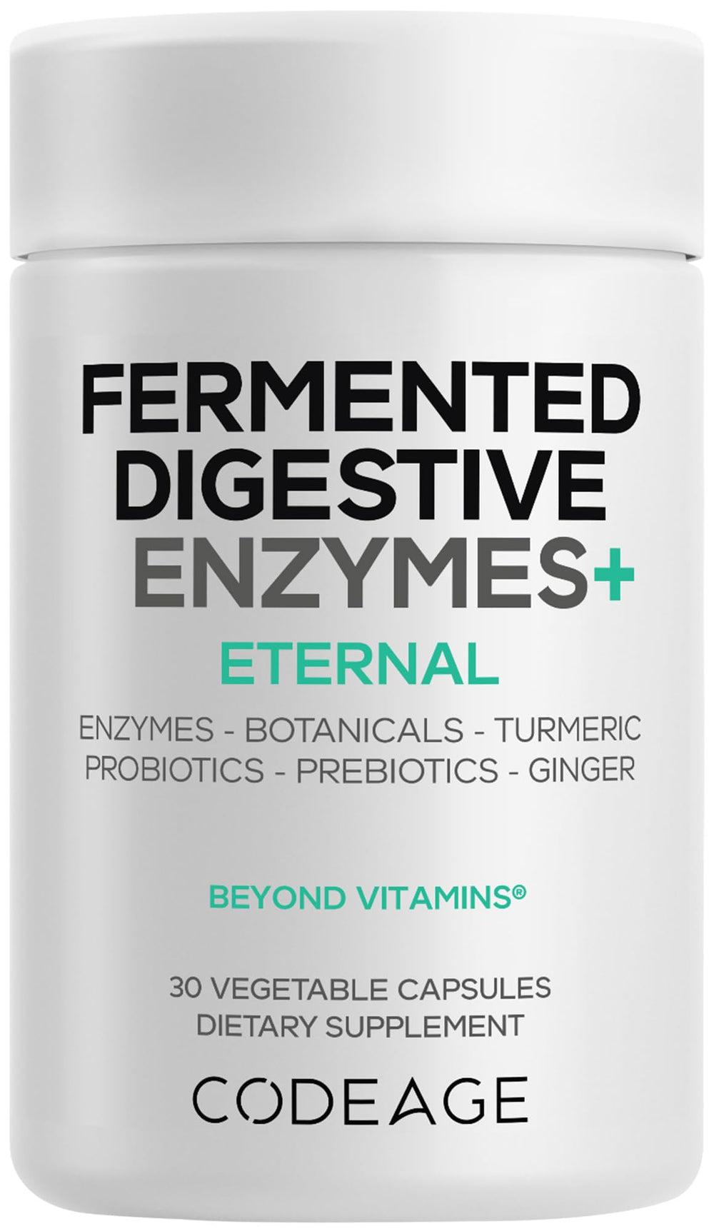 Codeage Fermented Digestive Enzymes bottle for daily digestion support