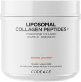 Codeage Liposomal Collagen Peptides powder bag showing unflavored formula for daily wellness