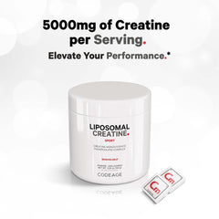 Codeage Liposomal Creatine label close-up highlighting vegan, clean formula
