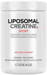 Codeage liposomal creatine bottle premium formula for workouts.
