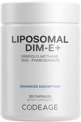 Codeage Liposomal DIM bottle front view highlighting premium liposomal delivery for absorption