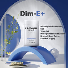 Codeage Liposomal DIM capsules in a neat row for simple daily use