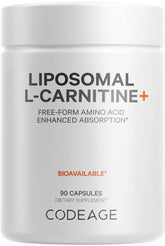 Codeage Liposomal L-Carnitine bottle front for daily supplementation.