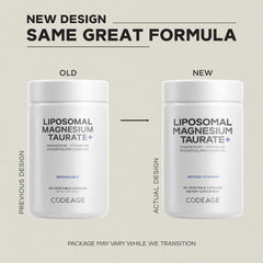 Codeage Liposomal Magnesium Taurate+ capsules close-up for easy intake