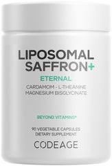 Codeage Liposomal Saffron+ bottle front for daily wellness ritual
