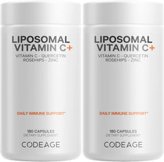 Codeage Liposomal Vitamin C bottle highlights high-potency formula for daily wellness