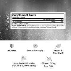 Codeage Liposomal Zinc capsules close-up for easy daily intake.