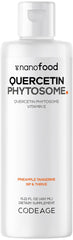 Codeage Liquid Quercetin Phytosome bottle being poured for daily immune support.