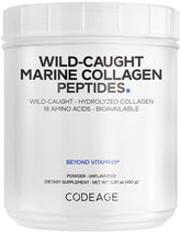 Codeage Marine Collagen bottle front view for daily skin and nail support.
