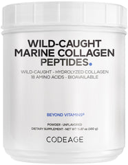Codeage Marine Collagen bottle front view for daily skin and nail support.
