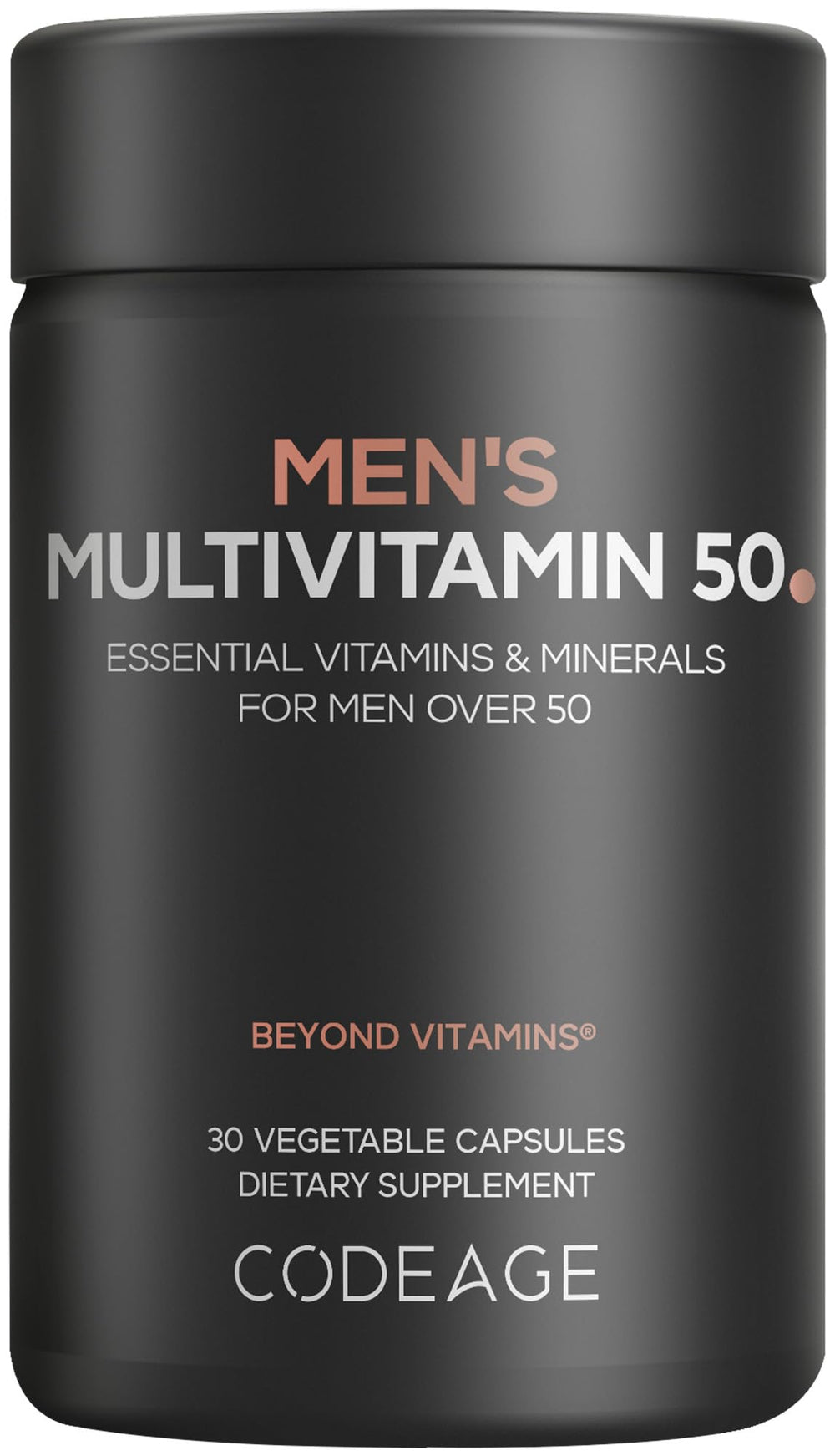 Codeage Men's Multivitamin 50 bottle front for daily nutrition.