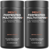 Codeage Men's Daily Multivitamin bottle-front showing 25+ vitamins for daily support