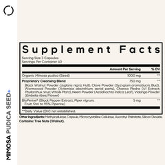 Codeage Mimosa Pudica Seed bottle front emphasizes a 40-day supply for ongoing routines.