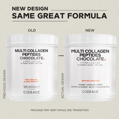 Codeage chocolate collagen pour into glass highlights smooth mixability