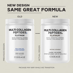 Codeage Multi Collagen ingredients panel highlights five collagen types.