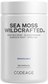 Codeage Sea Moss Wildcrafted bottle front for daily vegan routine
