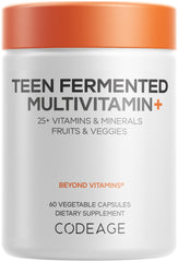 Codeage Teen Multivitamin bottle front showing 60 capsules for teen daily use.