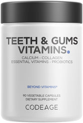 Codeage Teeth & Gums bottle front supports daily oral wellness.