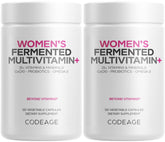 Codeage Women’s Daily Multivitamin bottle shown, highlighting daily wellness and fermented nutrients.