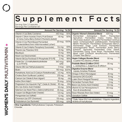 Codeage Women's Daily Multivitamin label back detailing vegan, gluten-free ingredients