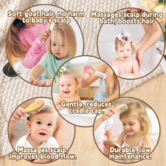 COLAYERIST cradle cap brush helps spread scalp oils to moisturize and reduce flakes