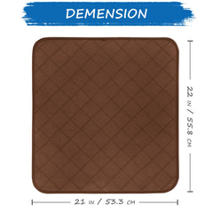 Coldwind waterproof chair pad 22x21 in use protects seating from spills.