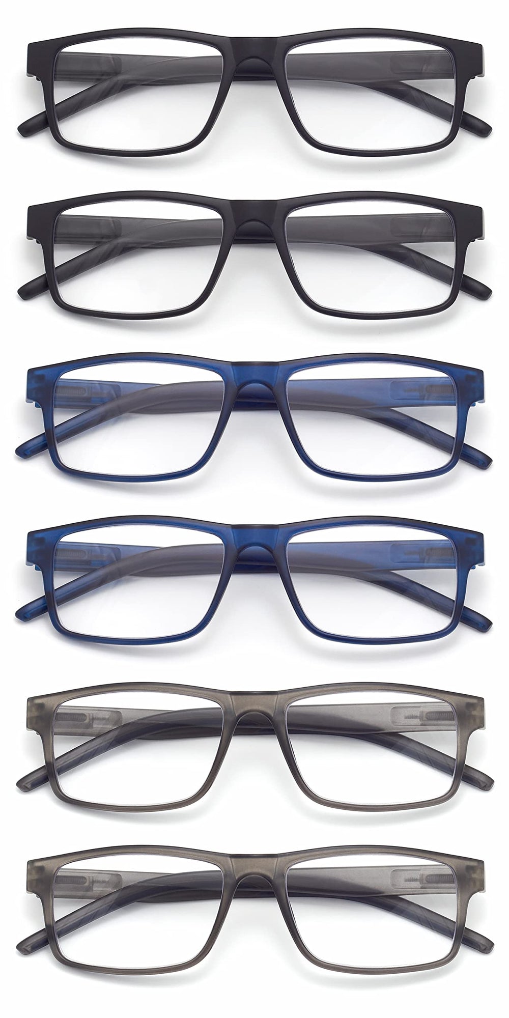 Colloddiss reading glasses black front view, lightweight for comfortable daily reading