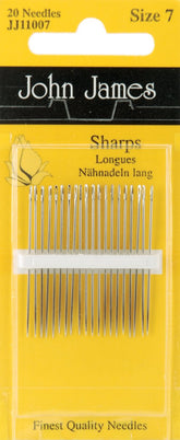 Colonial Needle John James Sharps Size 7 20-pack — precise hand sewing for durable hems.