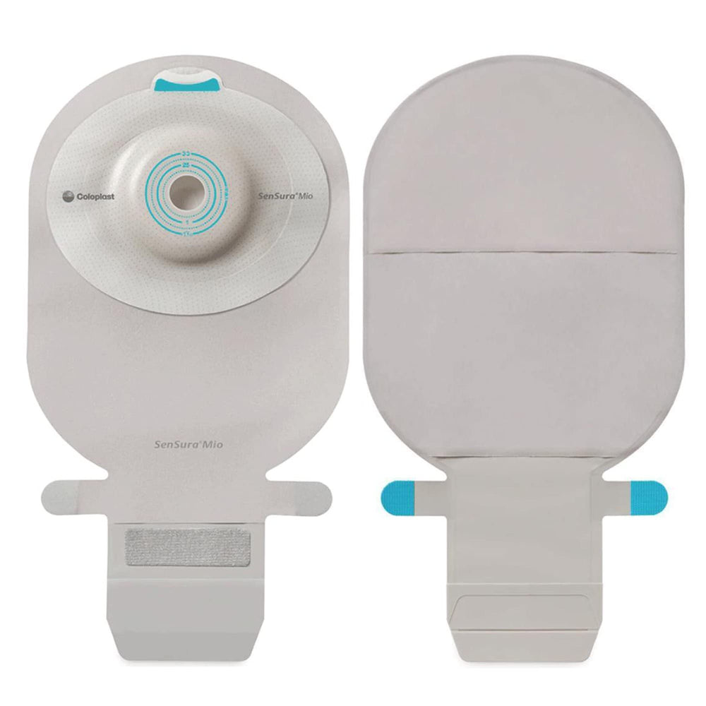 Coloplast 16706 filtered ostomy pouch 11 inch front view for discreet wear