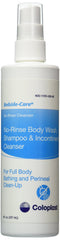 Coloplast bedside-care no-rinse bottle pour for gentle, deodorizing cleansing.