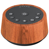 Color Noise Sleep wood front view shows compact bedside device for night use.