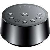 Color Noise sound machine with 25 sounds on a nightstand for restful sleep.