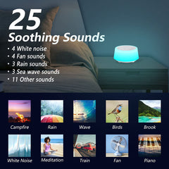 Color Noise sound machine offering 25 soothing sounds to improve sleep