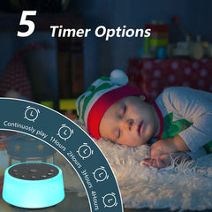 Color Noise 5-timer options for auto-off routines.