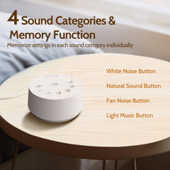 Color Noise sound machine ambient light view illustrating soothing glow for kids' bedtime routines