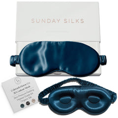 SUNDAYSILKS 3D contoured sleep mask with eye cups for lash extensions, darkening without pressure