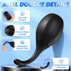 ColorfulParadise enema with 5 spray holes provides 360° cleaning coverage