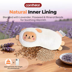 Comfheat eye pillow microwave-ready for moist heat therapy to ease tired eyes