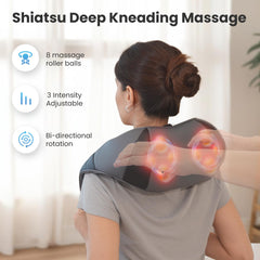 COMFIER 3D Shiatsu neck-shoulder massage simulates expert kneading.