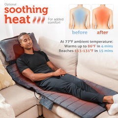 COMFIER heating pads provide soothing warmth along back and legs.