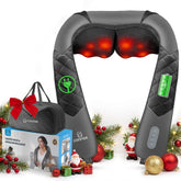 COMFIER cordless neck massager with heat for portable neck relief.