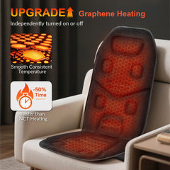 Customizable massage settings for neck, back, and seat areas