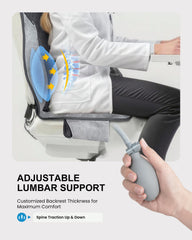 COMFIER dual-zone heating delivers warm relief to back and seat areas.