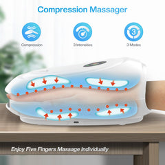 COMFIER hand massager side view highlighting portable design for on-the-go comfort.