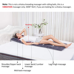 Close-up of COMFIER massage mat showing 10 vibrators for targeted relief